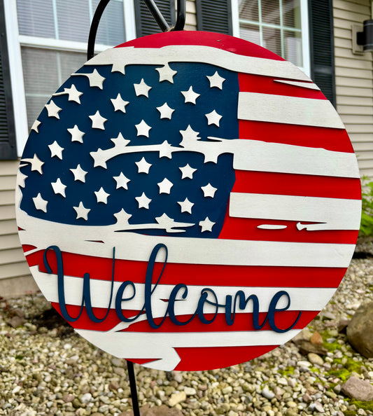 USA Welcome Sign